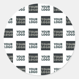 2 Einfaches mehrfaches Logo weiß Runder Aufkleber