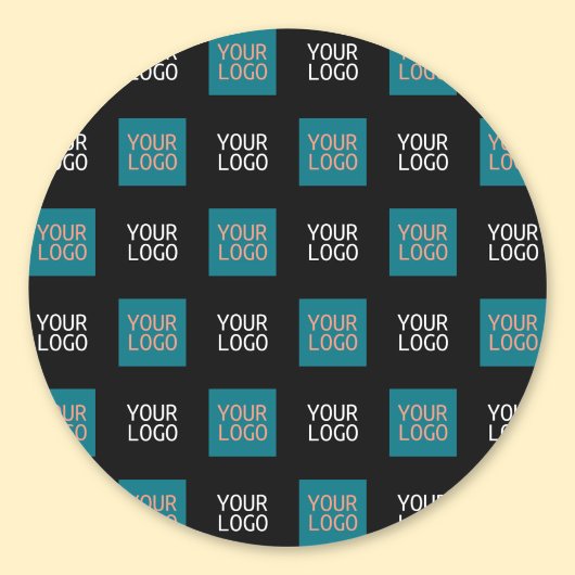 2 Einfaches mehrfaches Logo | weiß Runder Aufkleber