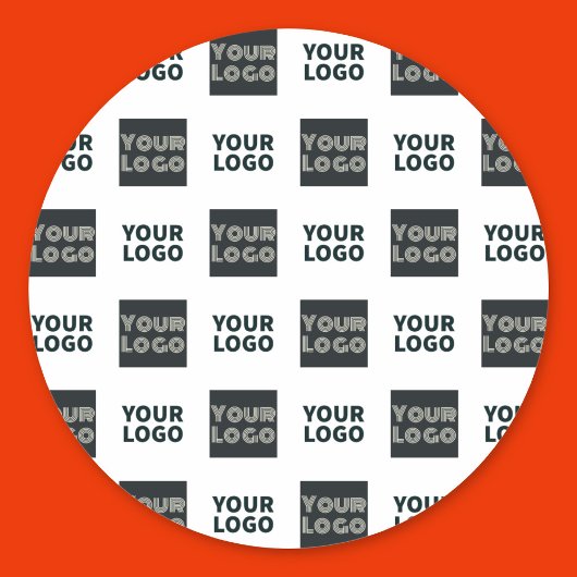 2 Einfaches mehrfaches Logo | weiß Runder Aufkleber