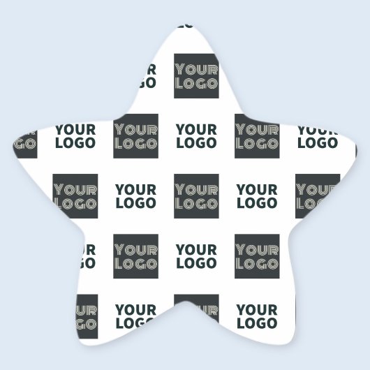 2 Einfaches mehrfaches Logo | weiß Stern-Aufkleber