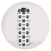 2 Einfaches mehrfaches Logo | weiß Thermosbecher