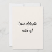 2. Einladung zum Geburtstag Minimalistisch - Numme (Rückseite)