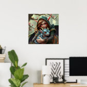 #2 Elf und Babydrache Poster (Heimbüro)