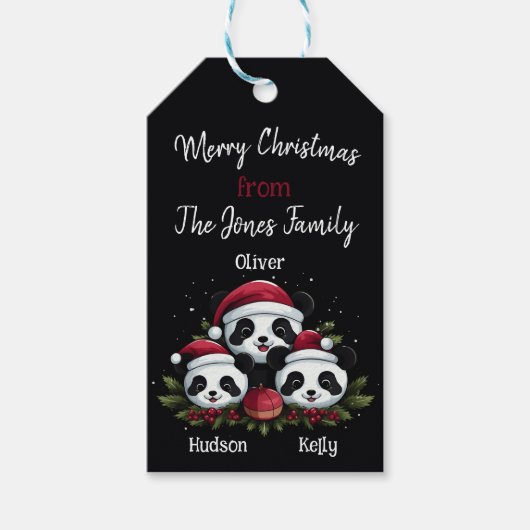 2 Eltern 1 Kind - Weihnachtsfamilie Geschenkanhänger (Vorderseite)