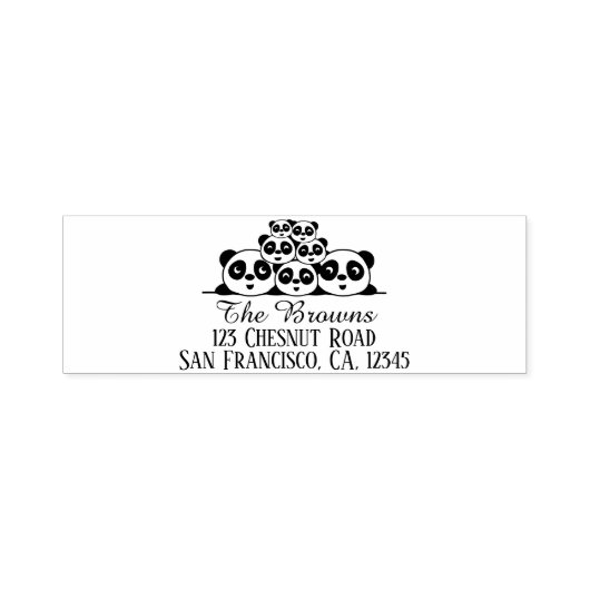 2 Eltern, 5 Kinder - Permastempel (Design)