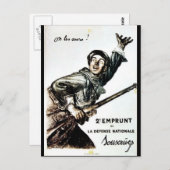 2 Emprunt De La Defense Nationale Postkarte (Vorne/Hinten)