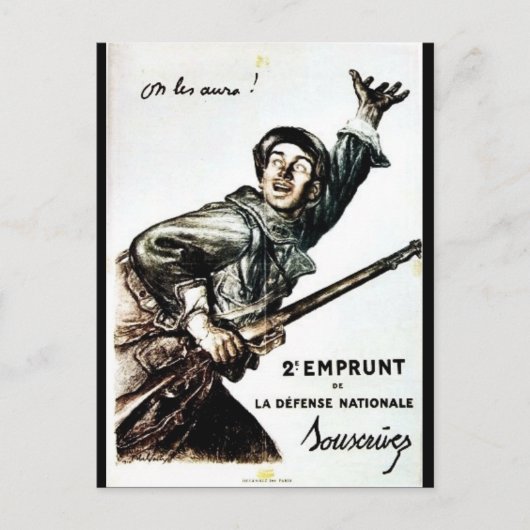 2 Emprunt De La Defense Nationale Postkarte (Vorderseite)