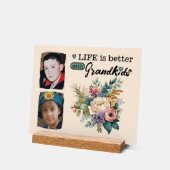 2 Enkel Foto Blumengrün Acrylschild (Winkel)