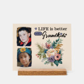 2 Enkelkinder Foto lila Acrylschild (Vorderseite)