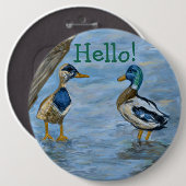 2 Enten im Gespräch Button (Vorne & Hinten)