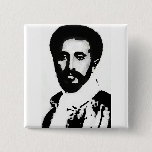 2" ER Haile Selassie I Abzeichen Button (Vorderseite)
