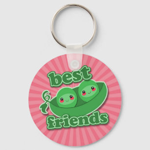 2 ERBSEN BESTE FREUNDE SCHLÜSSELANHÄNGER