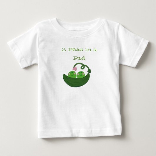2 Erbsen in einem Pod Baby T-shirt (Vorderseite)
