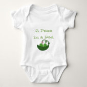 2 Erbsen in einer Hülse Baby Strampler (Vorderseite)
