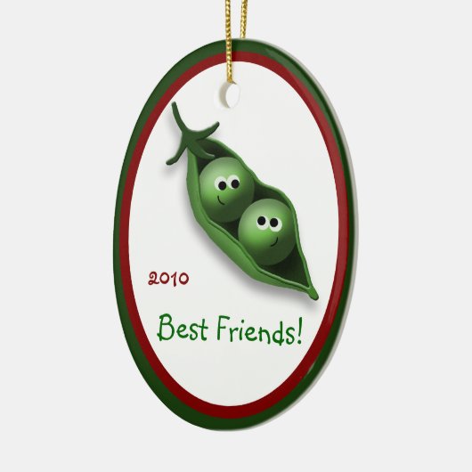2 Erbsen in einer Hülsen-ovalen Keramikornament (Links)