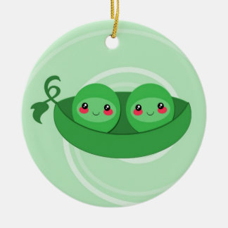 2 ERBSEN in einer SCHOTE - Ornament