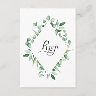 #2 Eukalyptus Envy Watercolor UAWG RSVP Karte