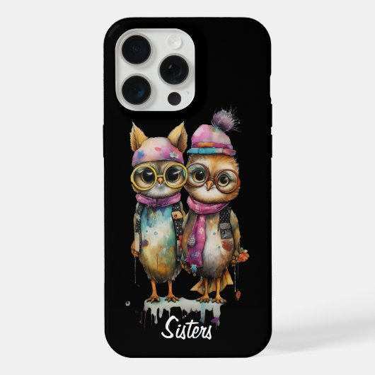 2 Eulenkätzchen iPhone Hülle (Rückseite)