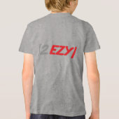 "2 EZY" Kinderlogo auf einem leichten T - Shirt ro (Rückseite)