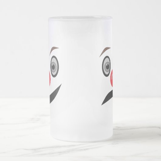 2 Face-How do you feel? Mattglas Bierglas (Mittel)