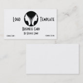 2 Faces Logo Butterfly Business Card Visitenkarte (Vorne/Hinten)