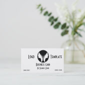 2 Faces Logo Butterfly Business Card Visitenkarte (Stehend Vorderseite)