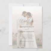 2 Faded Pictures White Foto Overlay Hochzeit Einladung (Vorderseite)