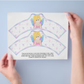 2 Fairy Birthday Personalize Cupcake Wrappers Flyer (Hand)
