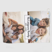 2 Familienname für FotoCollage - Horizontale Bilde Golfhandtuch (Horizontal)