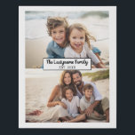 2 Familienname für FotoCollage - Horizontale Bilde Künstlicher Leinwanddruck<br><div class="desc">Verwenden Sie bis zu zwei horizontale oder selbstständige Fotos,  um ein individuelles Geschenk zu kreieren. Wenn Sie die Bilder anpassen müssen,  klicken Sie auf das Werkzeug anpassen,  um Änderungen vorzunehmen.</div>