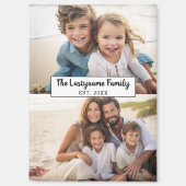 2 Familienname für FotoCollage - Horizontale Bilde Magnet (Vorderseite)