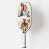 2 Familienname für FotoCollage - Horizontale Bilde Pickleball Schläger (Links)