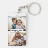 2 Familienname für FotoCollage - Horizontale Bilde Schlüsselanhänger (Rückseite)