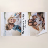 2 Familienname für FotoCollage - Horizontale Bilde Strandtuch (Vorderseite)
