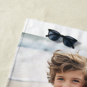 2 Familienname für FotoCollage - Horizontale Bilde Strandtuch (Beispiel)