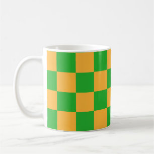 2 Farben Schachbrett-Quadrat-Muster  Kaffeetasse
