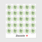 2-Farbige vegetarische Aufkleber (Blatt)