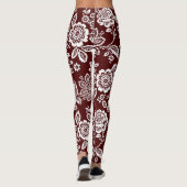 2 - Farbstilisierte Blumen Leggings (Rückseite)