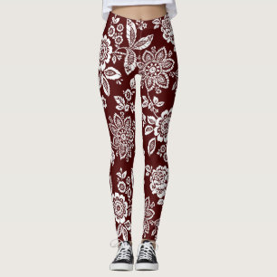 2 - Farbstilisierte Blumen Leggings
