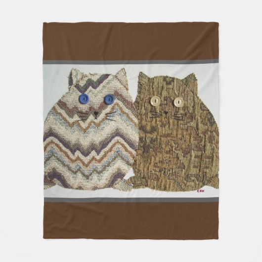 2 Fat Cats #1 Fleecedecke (Vorderseite)