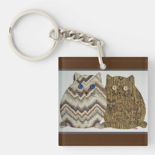 2 Fat Cats #1 Schlüsselanhänger (Vorderseite)