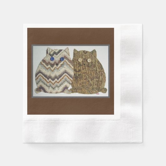 2 Fat Cats #1 Serviette (Vorderseite)