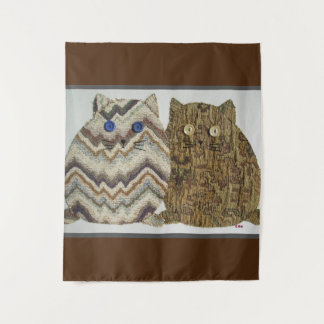 2 Fat Cats #1 Wandteppich