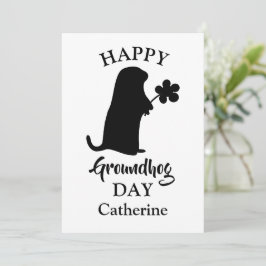2. Februar | Happy Groundhog Day Personalisiert Na Feiertagskarte