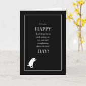 2. Februar humorvolles Groundhog Day Karte (Gelbe Blume)