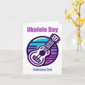 2. Februar - Ukulele Day Karte (Gelbe Blume)