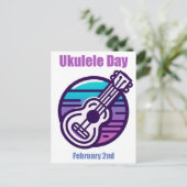 2. Februar - Ukulele Day Postkarte (Stehend Vorderseite)