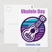 2. Februar - Ukulele Day Postkarte (Vorne/Hinten)
