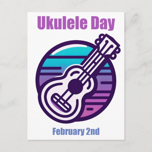 2. Februar - Ukulele Day Postkarte (Vorderseite)