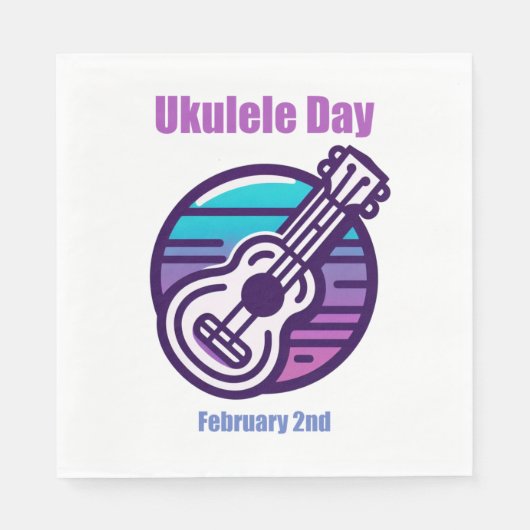 2. Februar - Ukulele Day Serviette (Vorderseite)